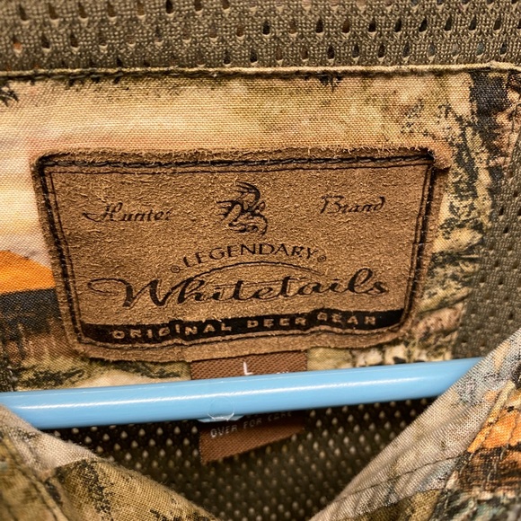 Vintage Legendary Whitetails Vented All Over Print Turkey Camp Shirt - Picture 5 of 5